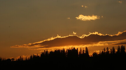 Sunset in the mountains