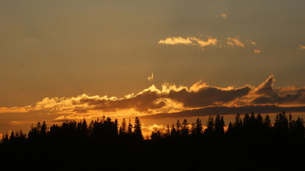 Sunset in the mountains