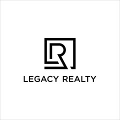 Obraz premium initials R, LR, RL in a vector logo square