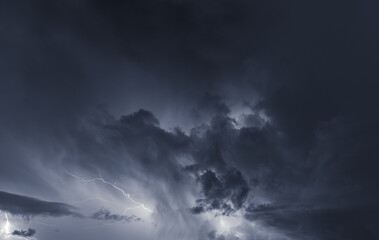 Dark blue cloud with white light sky background