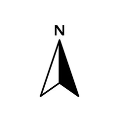 arrow icon on white, Arrow compass icon vector north direction