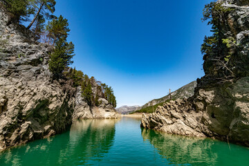 Green Canyon, Manavgat. Hydroelectric power station. Water and mountains. Largest canyon reservoir in Turkey