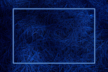 Plantas con marco de luz neon