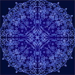 blue gradient decoration on dark background