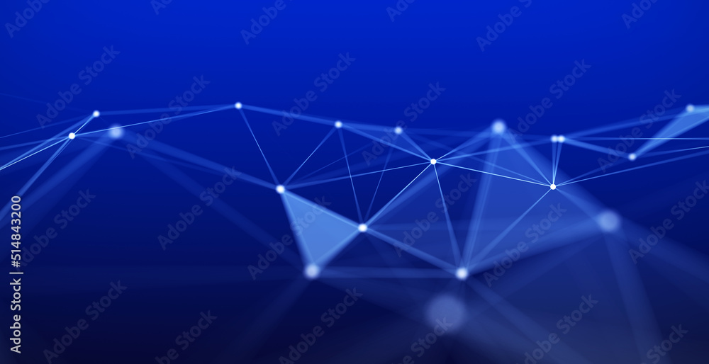 Poster abstract blue digital background. visualization of big data. network connection. worldwide connectio