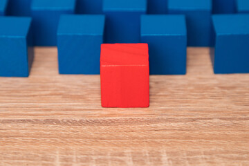 group of wooden blocks, business concept