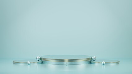 3d background products display podium with platform. background  3d rendering  podium. stand to show cosmetic product on podium 3d. Stage showcase on pedestal display background studio