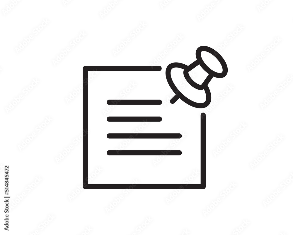 Aufkleber note icon vector sign. paper message or document page.