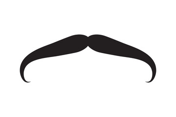 Moustache vector icon. Black retro style mustache. Shave barber vintage man face