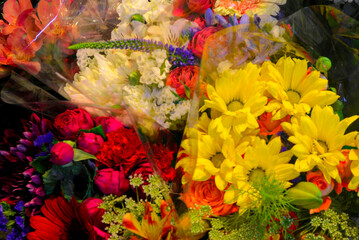 Floral Background of Bouquets