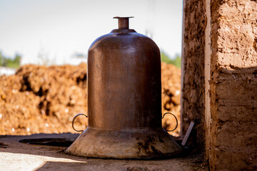 Alambique de cobre para destilar sotol