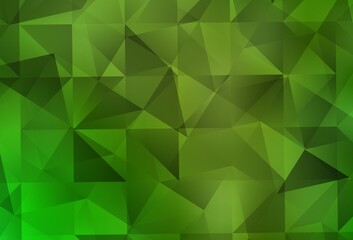 Light Green, Yellow vector abstract polygonal pattern.