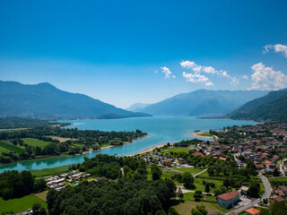 Fototapeta na wymiar Landscape of Lake Como from Sorico village