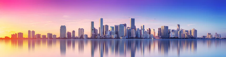 Foto auf Acrylglas the skyline of miami during sunset  © frank peters