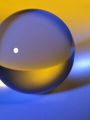 Crystal Ball on blue yellow background