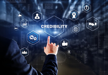 Obraz premium Credibility improvement. Modern business solution concept