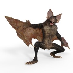 Fototapeta premium 3d-illustration of an isolated creepy fantasy werebat