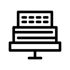 cake icon or logo isolated sign symbol vector illustration - high quality black style vector icons
