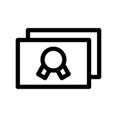 certificate icon or logo isolated sign symbol vector illustration - high quality black style vector icons
