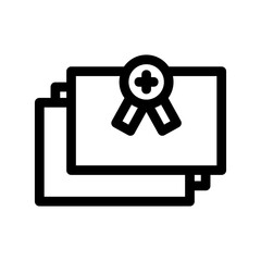 certificate icon or logo isolated sign symbol vector illustration - high quality black style vector icons
