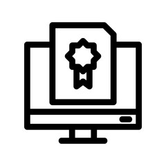 certificate icon or logo isolated sign symbol vector illustration - high quality black style vector icons
