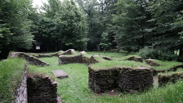 Ancient ruins along the Rothaarsteig hiking trail