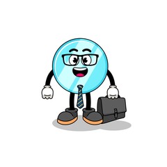 mirror mascot as a businessman