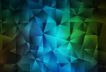 Dark Blue, Green vector polygonal template.