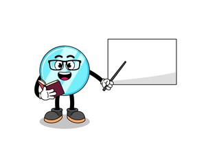 Mascot cartoon of mirror teacher