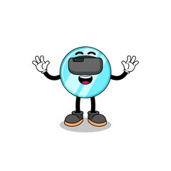 Illustration of mirror with a vr headset