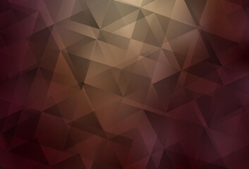 Light Red, Yellow vector polygonal pattern.