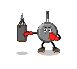 Illustration of frying pan boxer