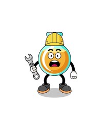 Fototapeta premium Character Illustration of lab beakers with 404 error