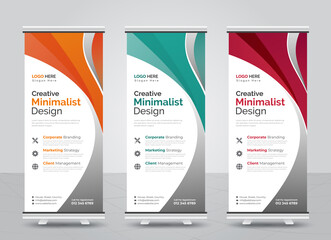 Roll up banner design template