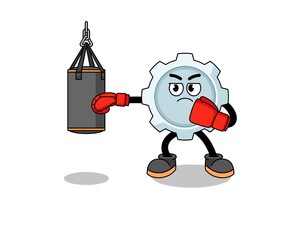 Fototapeta premium Illustration of gear boxer
