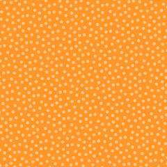 Polka dots on orange background, Polka dot seamless pattern for wallpaper, wrapping, scrapbooking