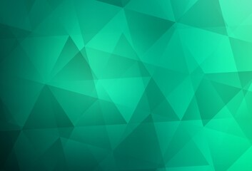 Light Green vector gradient triangles texture.