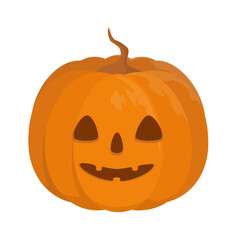 Vector illustration of  halloween pumpkin isolated on background.