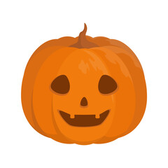 Vector illustration of  halloween pumpkin isolated on background.