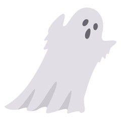 Vector illustration of  boo ghost isolated on background.