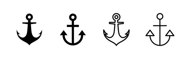 Anchor icon vector. Anchor sign and symbol. Anchor marine icon.