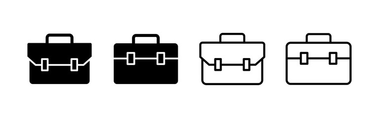 Briefcase icon vector. suitcase sign and symbol. luggage symbol.