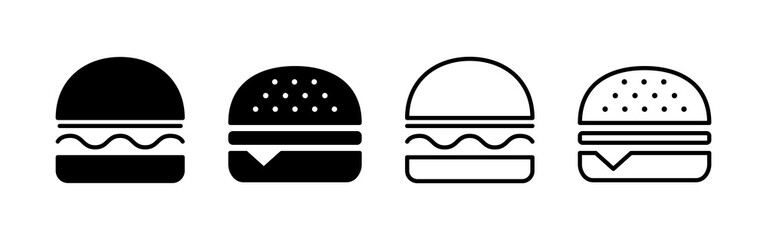 Burger icon vector. burger sign and symbol. hamburger