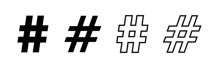 Hashtag icon vector. hashtag sign and symbol