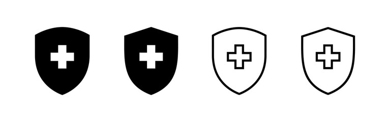 Health insurance icon vector. Insurance health document sign and symbol