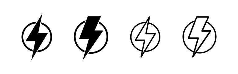 Lightning icon vector. electric sign and symbol. power icon. energy sign