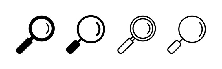 Search icon vector. search magnifying glass sign and symbol