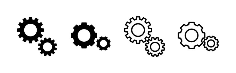 Setting icon vector. Cog sign and symbol. Gear Sign