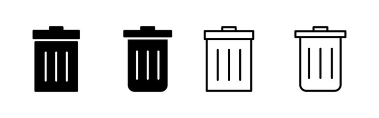 Trash icon vector. trash can icon. delete sign and symbol.