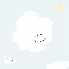 Change of day and night idea. Creative vector illustration.